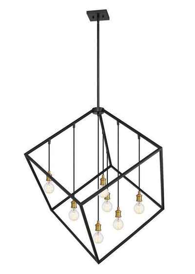 Steel Caged with Multiple Light Pendant - LV LIGHTING