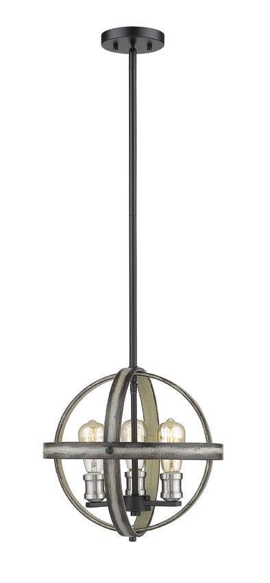 Steel Industrial Style Multiple Light Round Pendant - LV LIGHTING