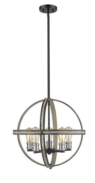 Steel Industrial Style Multiple Light Round Pendant - LV LIGHTING