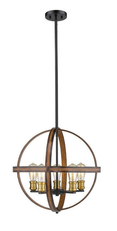 Steel Industrial Style Multiple Light Round Pendant - LV LIGHTING