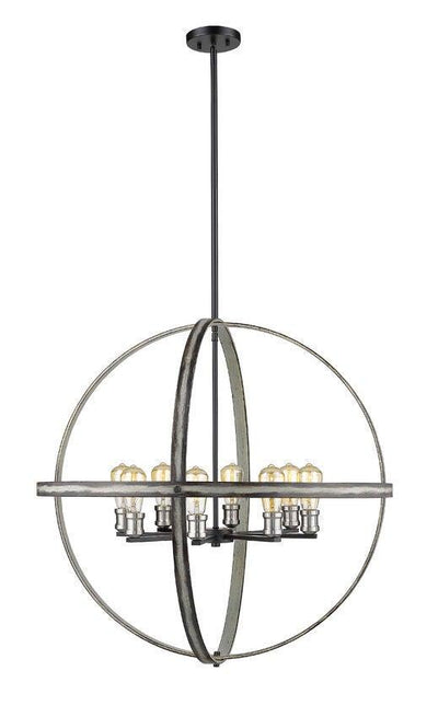 Steel Industrial Style Multiple Light Round Pendant - LV LIGHTING