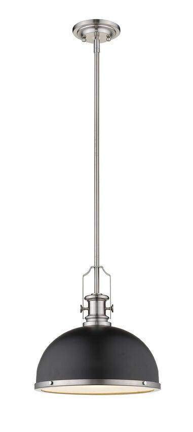 Steel with Half Sphere Shade Single Light Pendant - LV LIGHTING