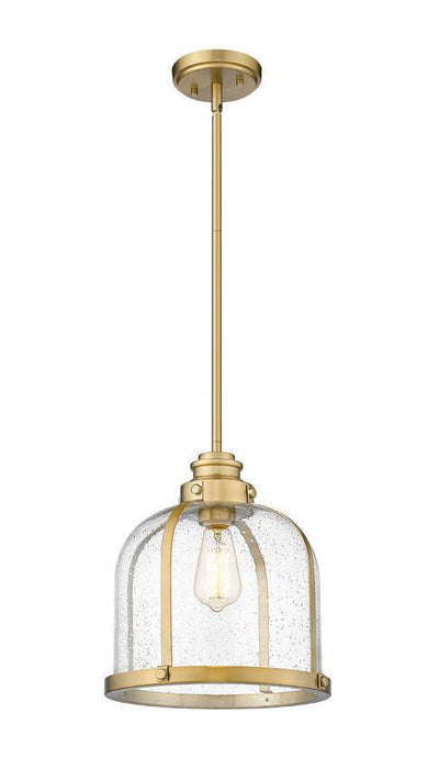 Steel with Seedy Glass Shade Pendant - LV LIGHTING