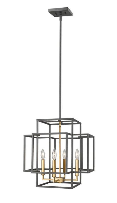 Steel Boxy Frame Caged with Multiple Light Pendant - LV LIGHTING