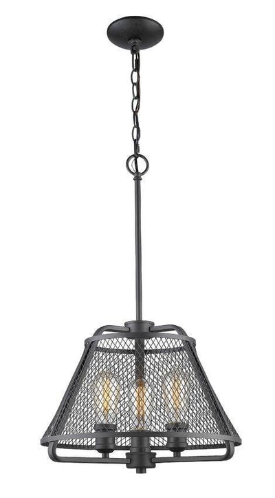 Steel with Mesh Basket Shade Pendant - LV LIGHTING