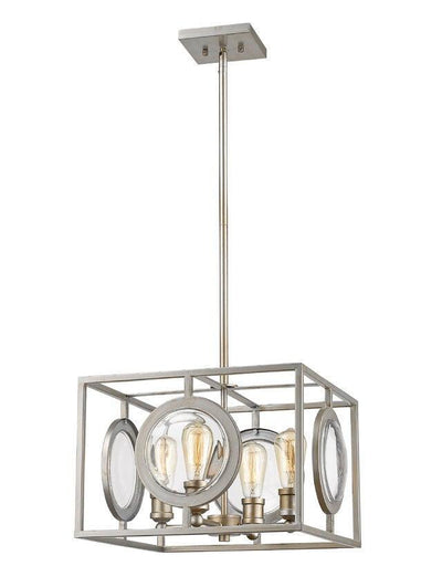 Steel with Porthole Glass Panels Pendant - LV LIGHTING