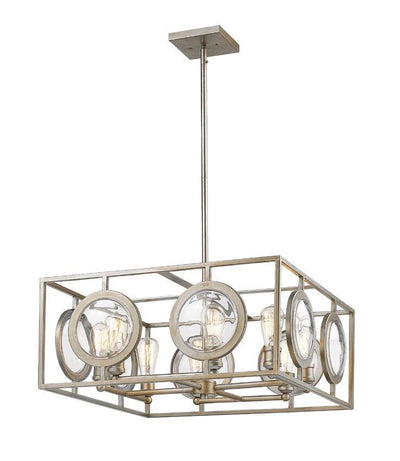 Steel with Porthole Glass Panels Pendant - LV LIGHTING