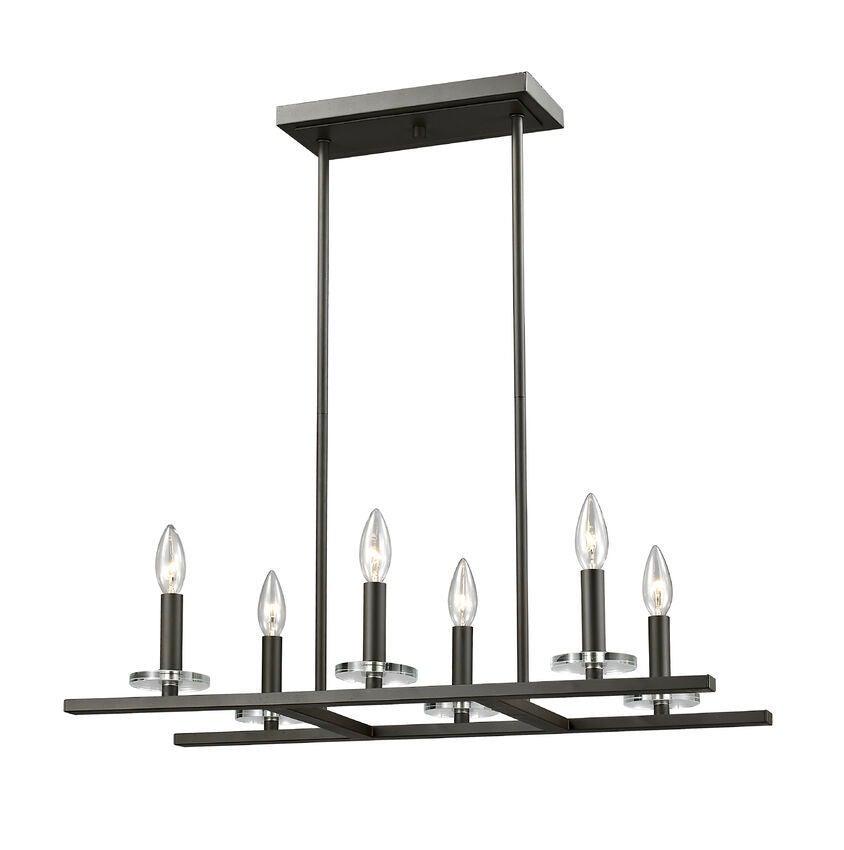 Steel with Sweeping Arms Multiple Light Pendant - LV LIGHTING
