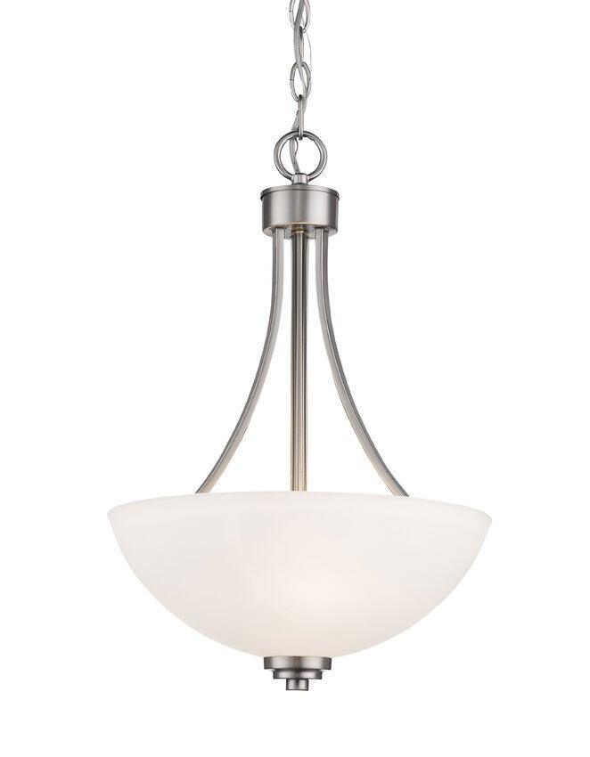 Steel with Matte Opal Glass Shade Pendant - LV LIGHTING