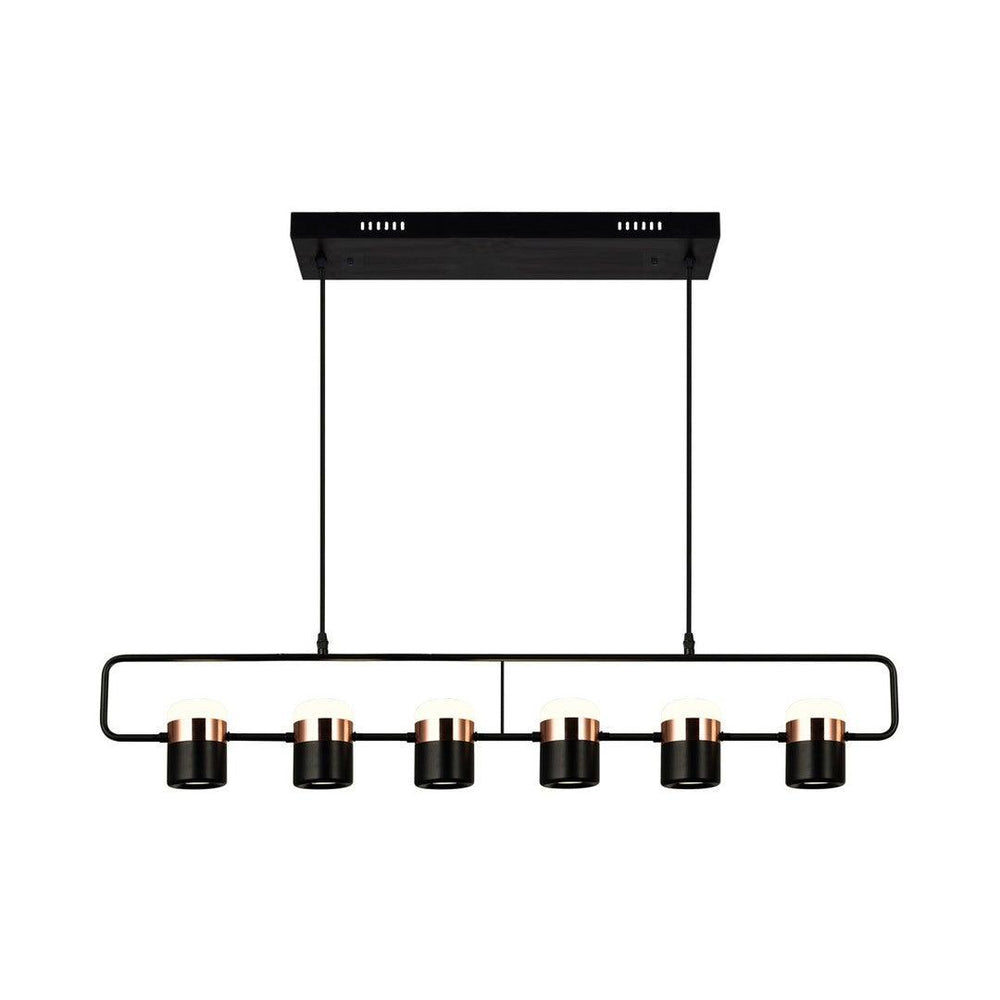 LED Black Multi Point Linear Pendant - LV LIGHTING