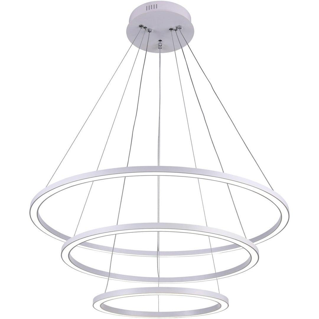 LED White Rings Chandelier - LV LIGHTING