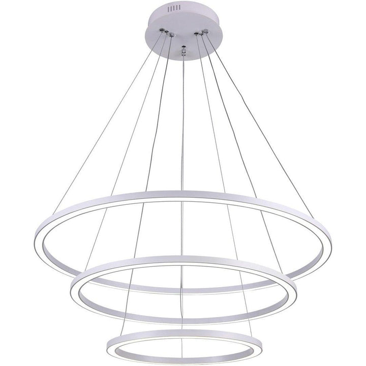 LED White Rings Chandelier - LV LIGHTING