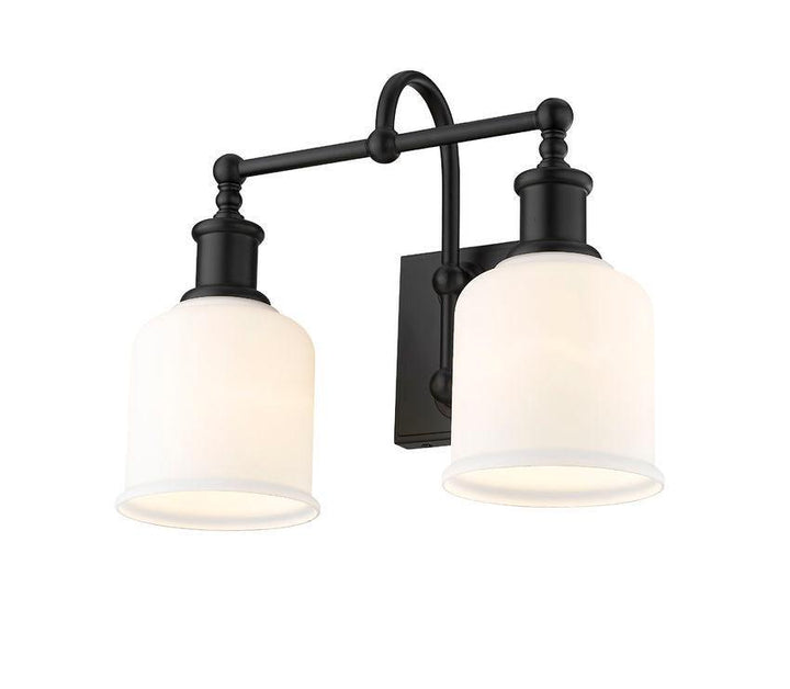 Matte Black with Matte Opal Glass Shade Vanity Light - LV LIGHTING
