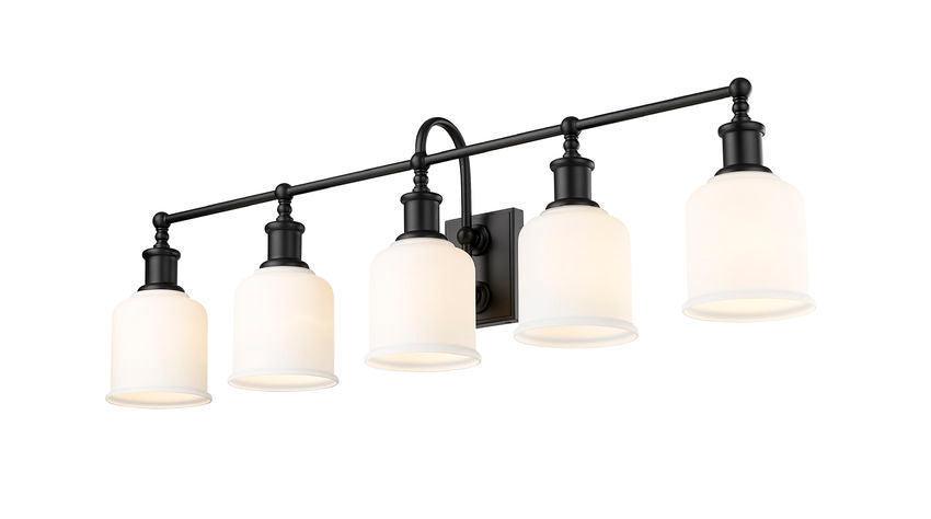 Matte Black with Matte Opal Glass Shade Vanity Light - LV LIGHTING
