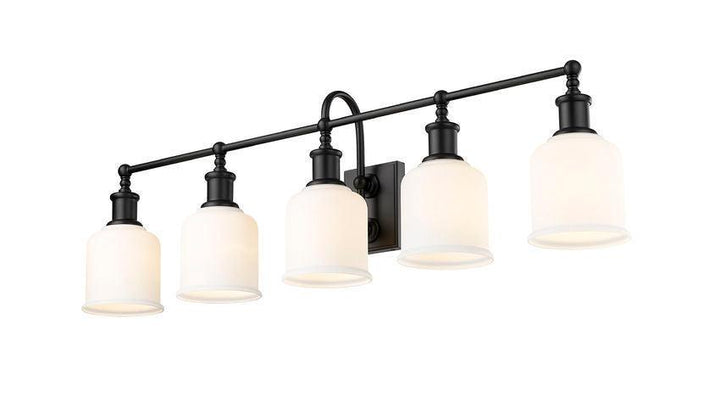 Matte Black with Matte Opal Glass Shade Vanity Light - LV LIGHTING