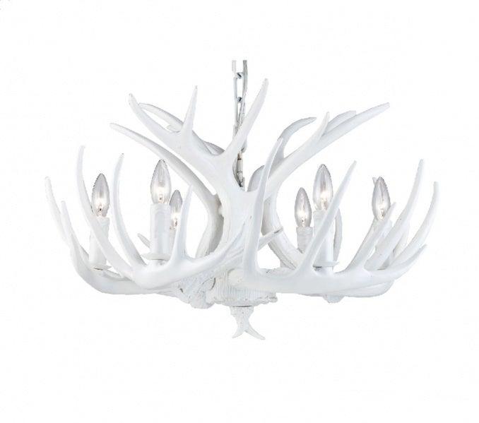 Polyresin Single Tier Antler Chandelier - LV LIGHTING