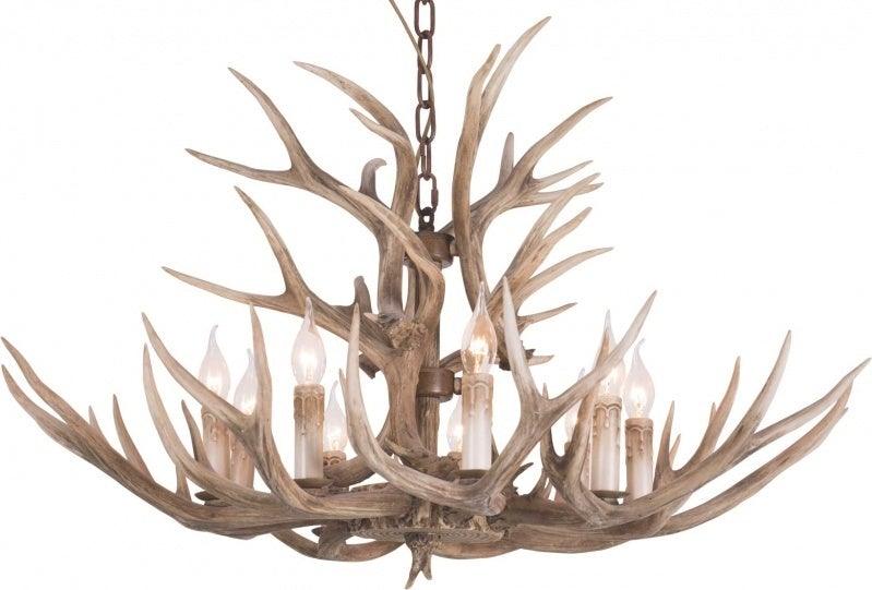 Brown Polyresin Antler Horn Chandelier - LV LIGHTING