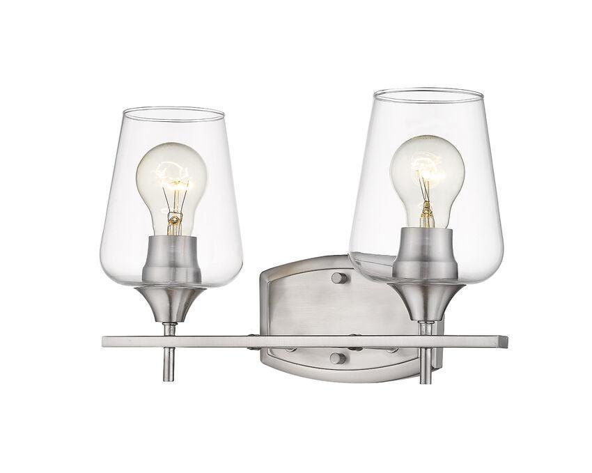 Steel with Clear Glass Shade Mid Century Style Vanity Light - LV LIGHTING