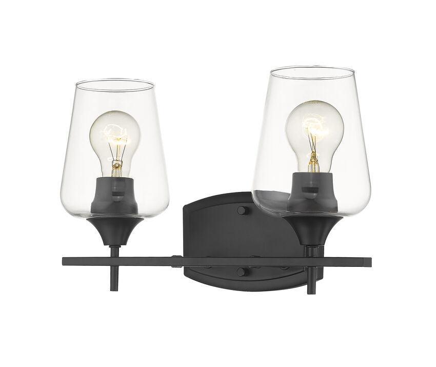 Steel with Clear Glass Shade Mid Century Style Vanity Light - LV LIGHTING