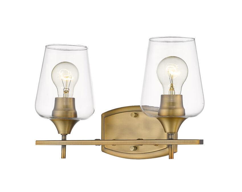 Steel with Clear Glass Shade Mid Century Style Vanity Light - LV LIGHTING
