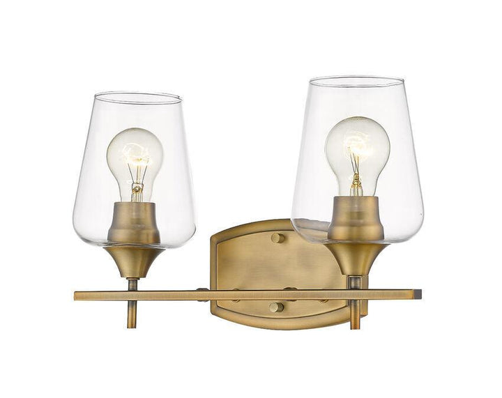 Steel with Clear Glass Shade Mid Century Style Vanity Light - LV LIGHTING