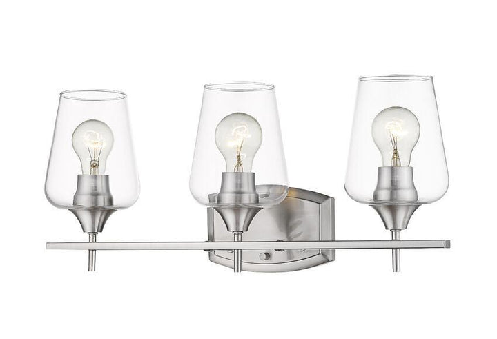 Steel with Clear Glass Shade Mid Century Style Vanity Light - LV LIGHTING