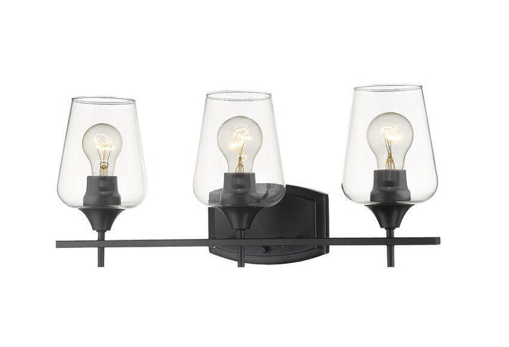 Steel with Clear Glass Shade Mid Century Style Vanity Light - LV LIGHTING