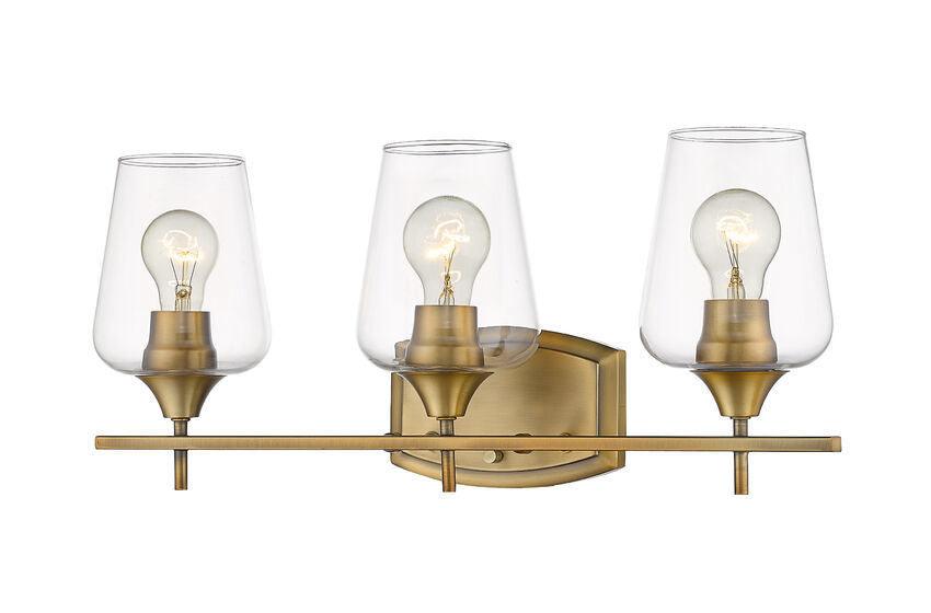 Steel with Clear Glass Shade Mid Century Style Vanity Light - LV LIGHTING