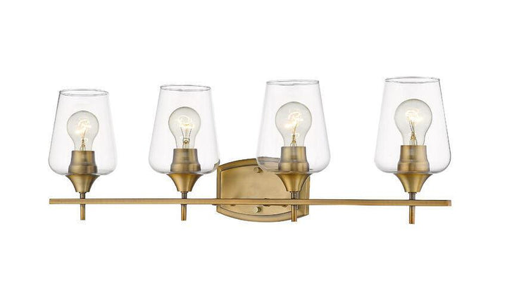 Steel with Clear Glass Shade Mid Century Style Vanity Light - LV LIGHTING