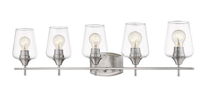 Steel with Clear Glass Shade Mid Century Style Vanity Light - LV LIGHTING