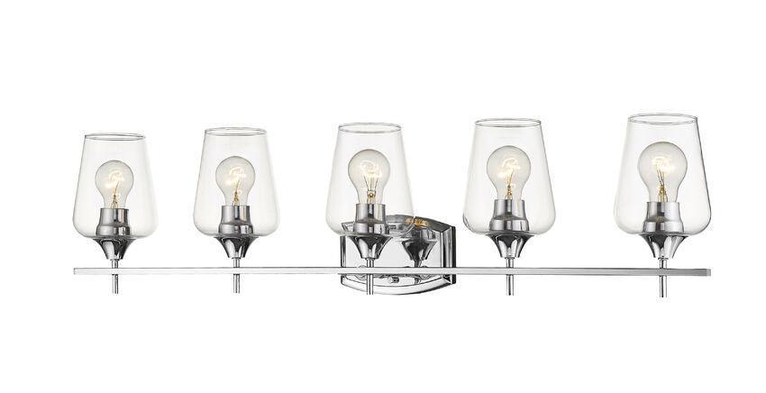 Steel with Clear Glass Shade Mid Century Style Vanity Light - LV LIGHTING