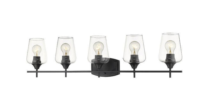 Steel with Clear Glass Shade Mid Century Style Vanity Light - LV LIGHTING