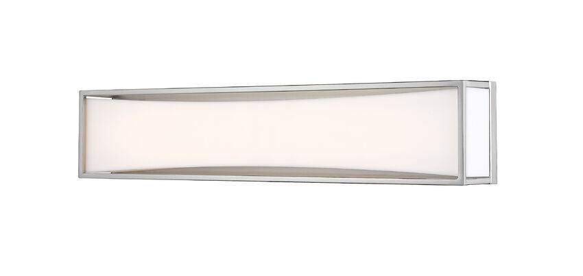 Steel with Frosted White Glass Shade Boxed Vanity Light - LV LIGHTING