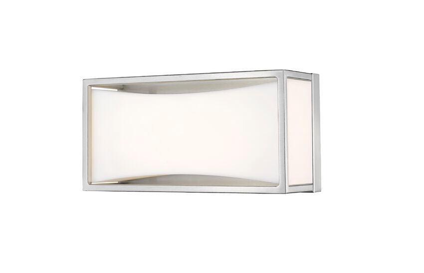 Steel with Frosted White Glass Shade Boxed Vanity Light - LV LIGHTING