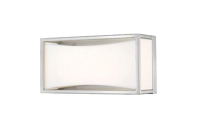 Steel with Frosted White Glass Shade Boxed Vanity Light - LV LIGHTING