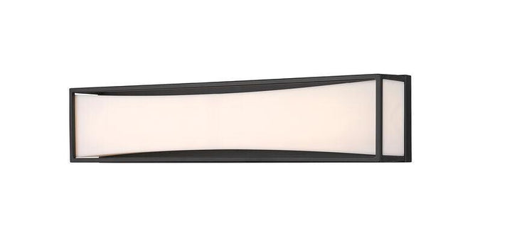 Steel with Frosted White Glass Shade Boxed Vanity Light - LV LIGHTING