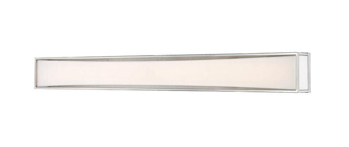 Steel with Frosted White Glass Shade Boxed Vanity Light - LV LIGHTING