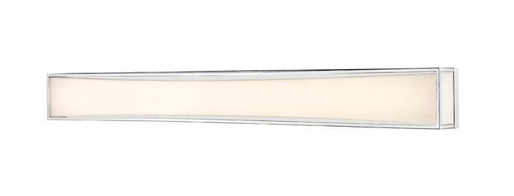 Steel with Frosted White Glass Shade Boxed Vanity Light - LV LIGHTING