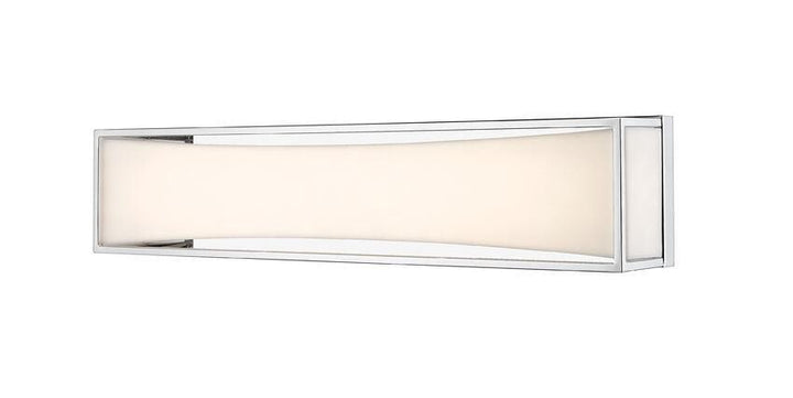 Steel with Frosted White Glass Shade Boxed Vanity Light - LV LIGHTING