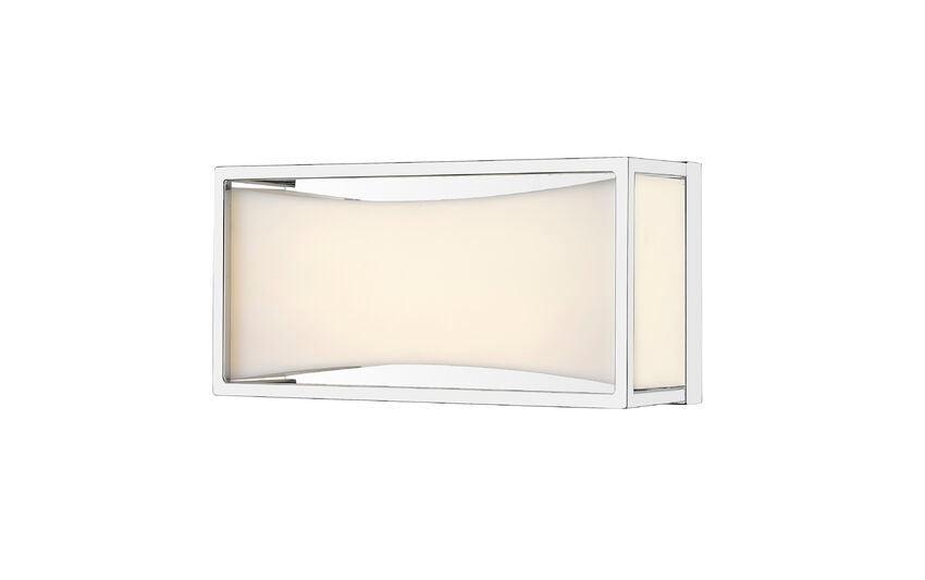 Steel with Frosted White Glass Shade Boxed Vanity Light - LV LIGHTING