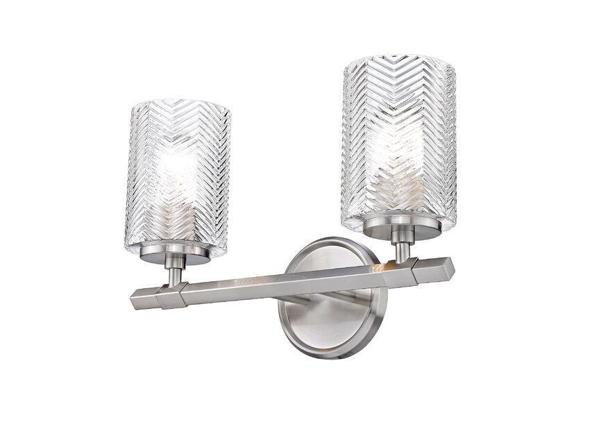 Steel with Clear Glass Shade Vanity Light - LV LIGHTING