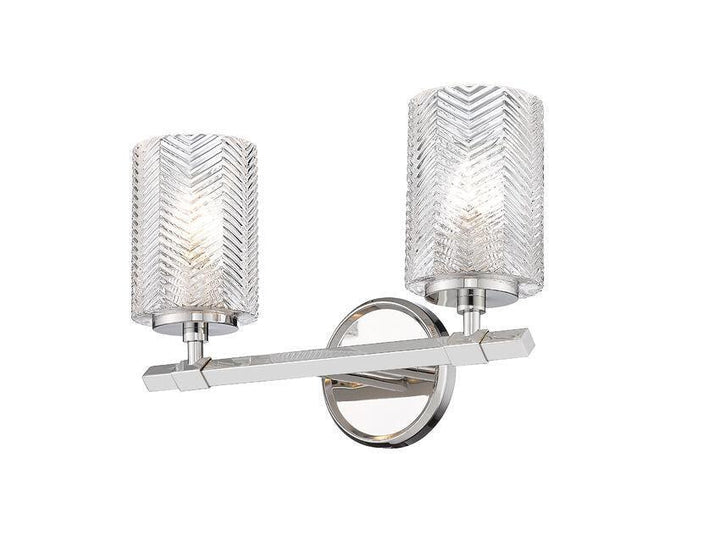 Steel with Clear Glass Shade Vanity Light - LV LIGHTING
