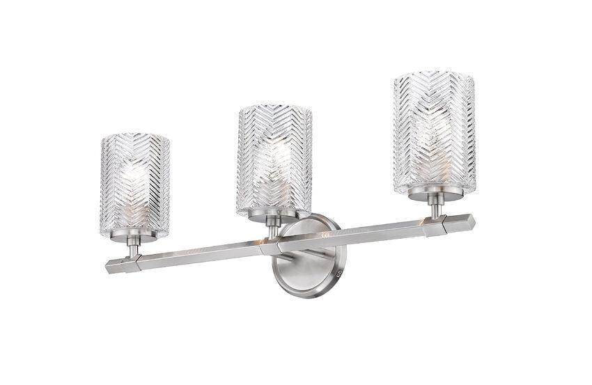 Steel with Clear Glass Shade Vanity Light - LV LIGHTING
