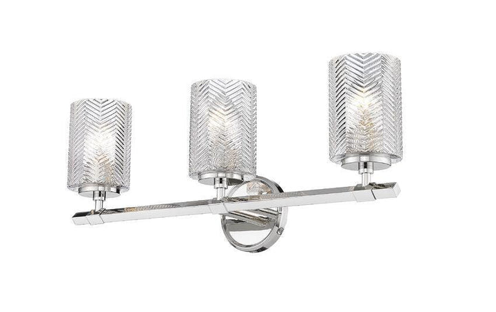 Steel with Clear Glass Shade Vanity Light - LV LIGHTING