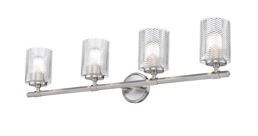 Steel with Clear Glass Shade Vanity Light - LV LIGHTING