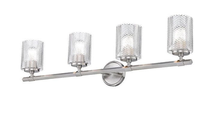 Steel with Clear Glass Shade Vanity Light - LV LIGHTING