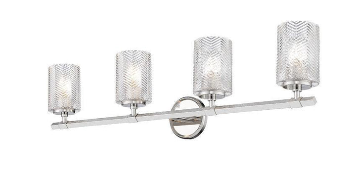 Steel with Clear Glass Shade Vanity Light - LV LIGHTING