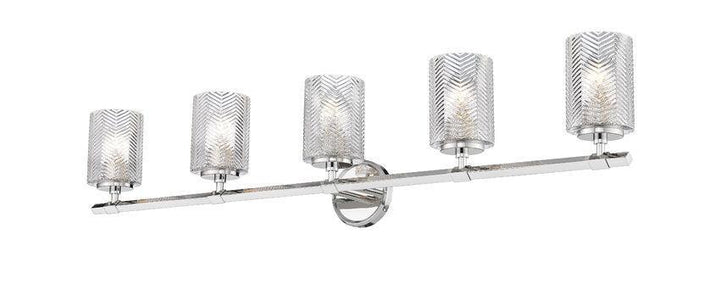 Steel with Clear Glass Shade Vanity Light - LV LIGHTING
