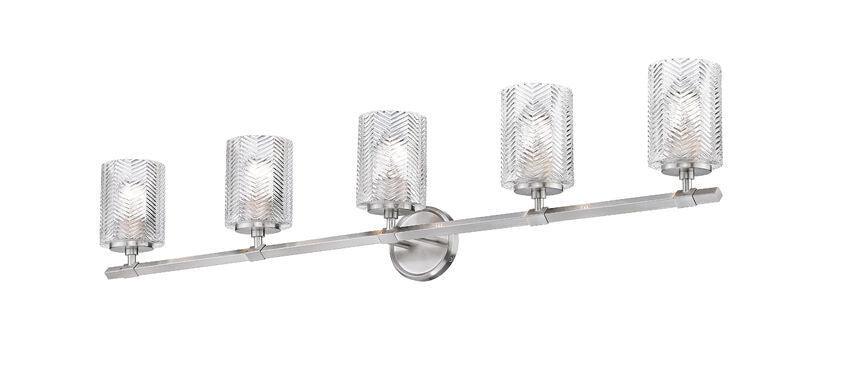 Steel with Clear Glass Shade Vanity Light - LV LIGHTING