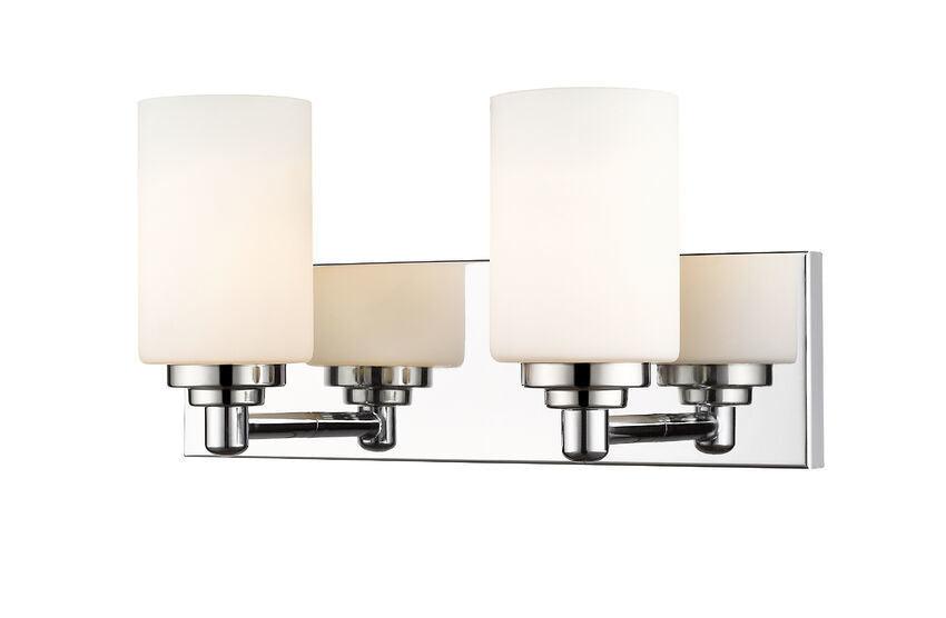 Steel with Frosted Glass Shade Vanity Light - LV LIGHTING